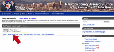 Maricopa County Assessor Website